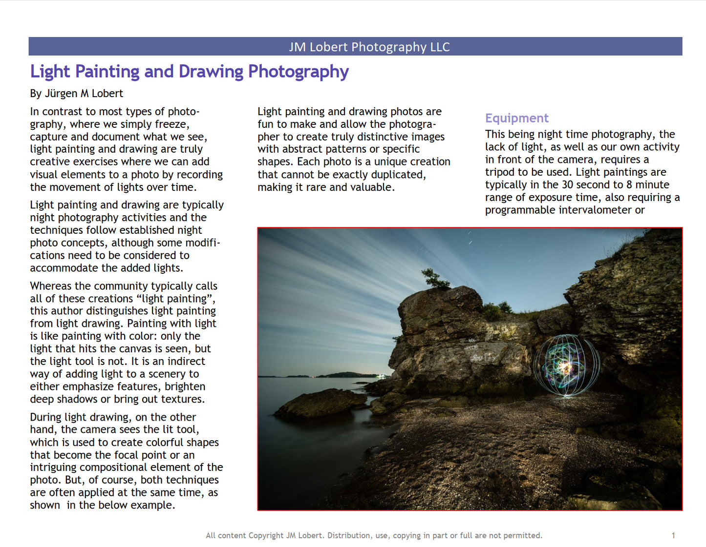 Unleash your Creativity - an Introduction to Light Painting & Drawing