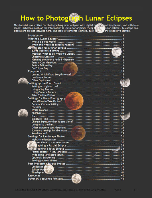 Maroon Skies - A Tutorial on how to Photograph Lunar Eclipses (Revision 2)