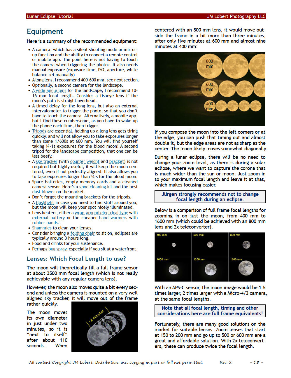 Maroon Skies - A Tutorial on how to Photograph Lunar Eclipses (Revision 2)